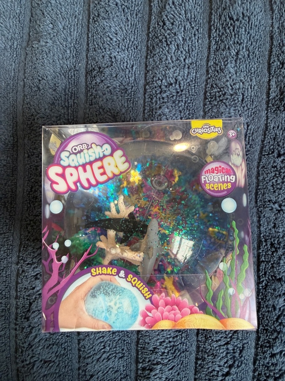 ORB Squishio Sphere Kids Toy - Iridescent Blue Glitter